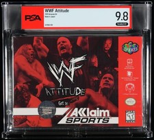 PSA 9.8 A+ WWF Attitude Sealed New Nintendo 64 N64 Pop 1