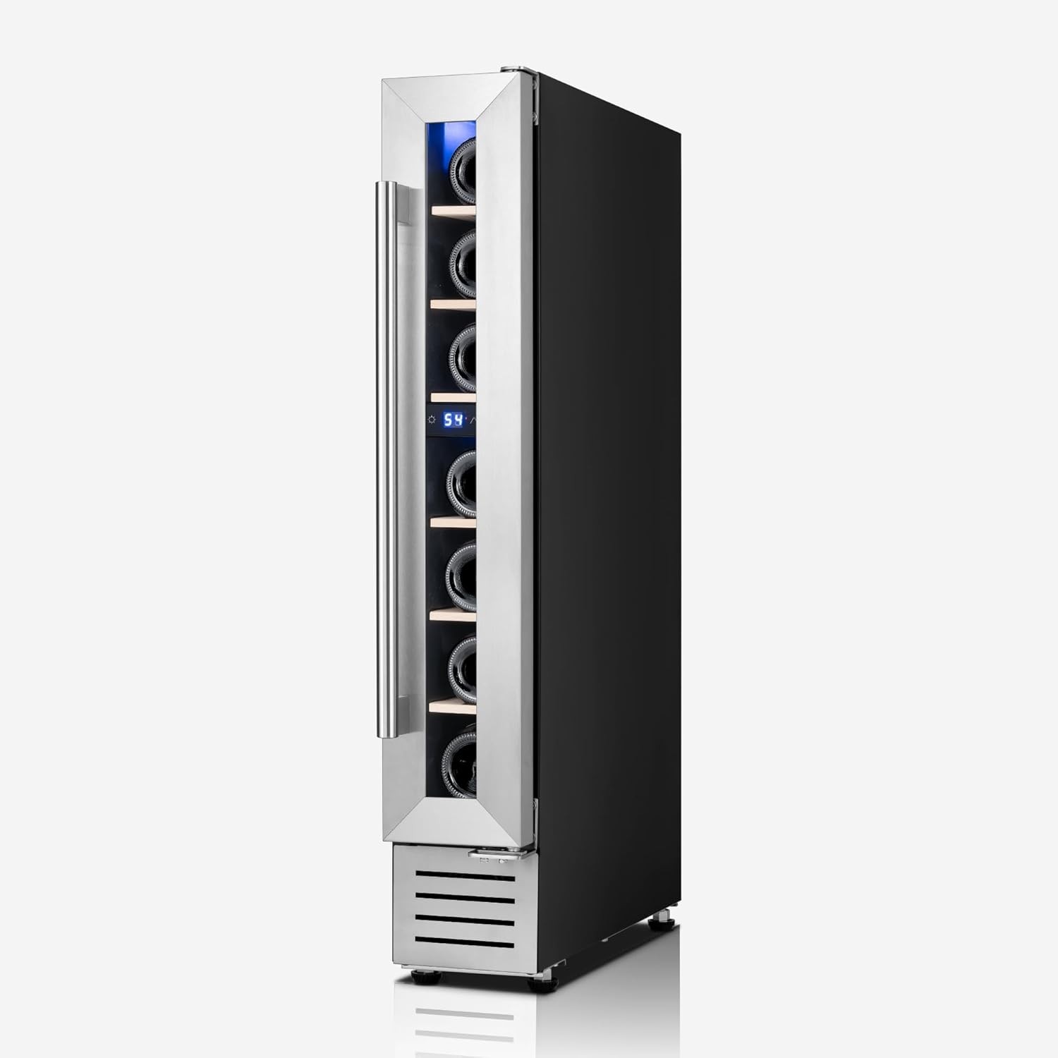 Yeego 7" Mini Wine Cooler Fridge 40-65°F 7-Bottle Freestanding/Built-in Home