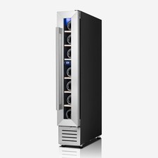 Yeego 7" Mini Wine Cooler Fridge 40-65&deg;F 7-Bottle Freestanding/Built-in Home