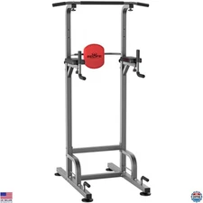 Power Tower Pull Up Bar Dip Station Home Gym Strength Training Fitness Equipment