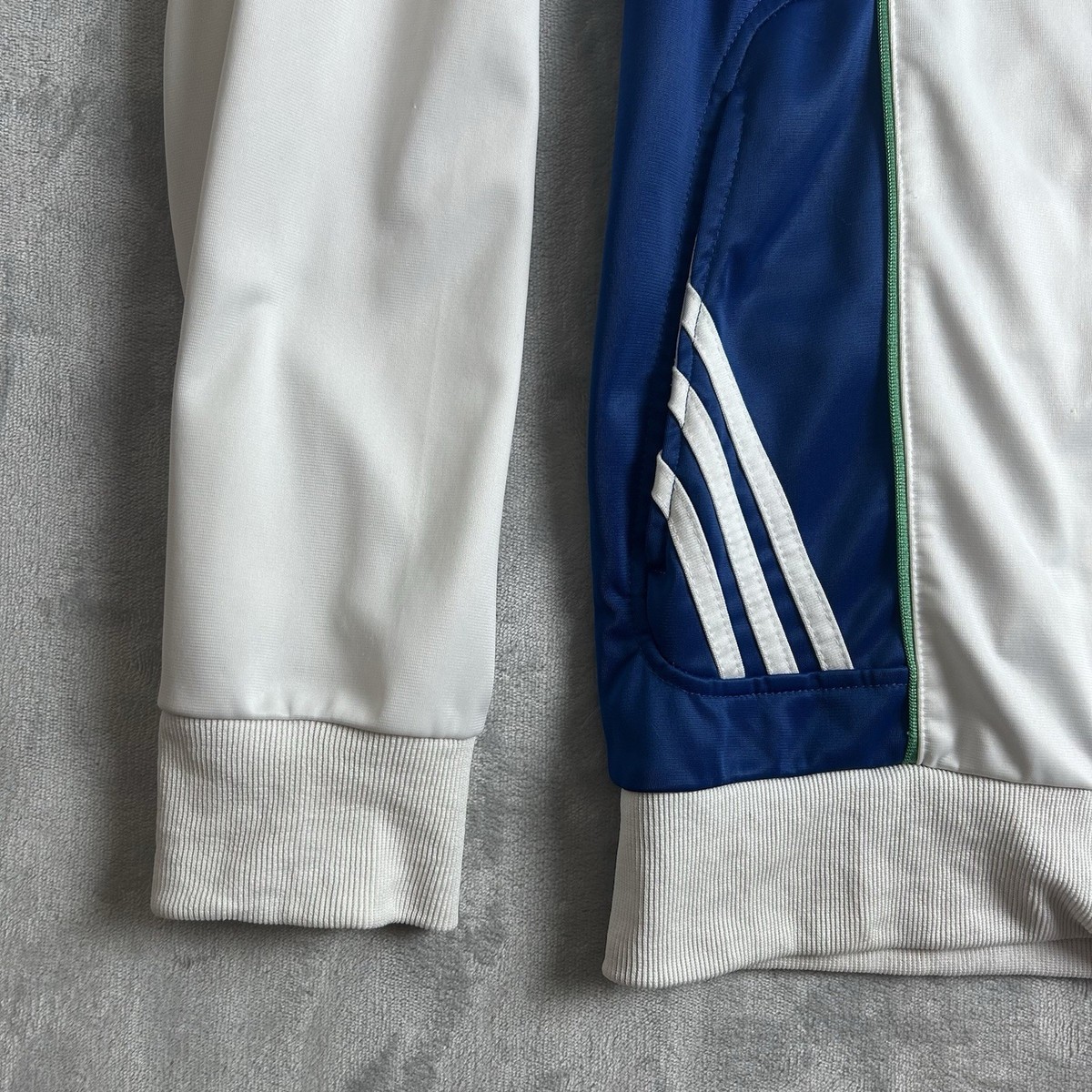 Italy Italia Track Jacket Mens 2XL White Adidas Soccer Full