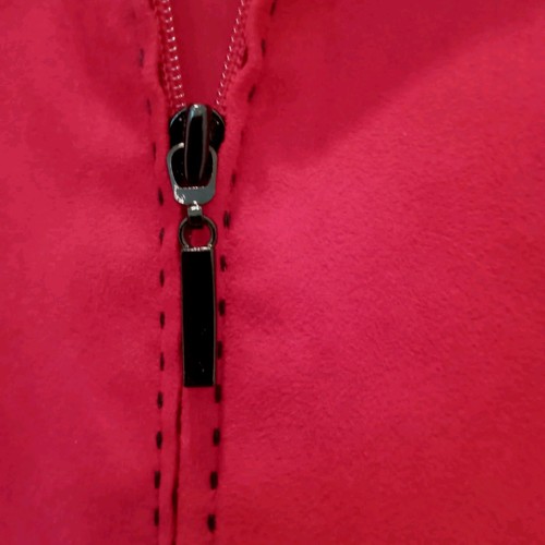 Alfred Dunner 18P Women's Blazer Jacket Red Faux Suede Black Thread Accent - Picture 4 of 8