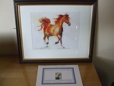 Signed Limited Edition Framed Horse Print by Sheila Gill, with certificate