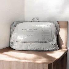 SAATVA LATEX PILLOWS Queen Standard 2 ORGANIC COTTON LUXURY Down Alternative