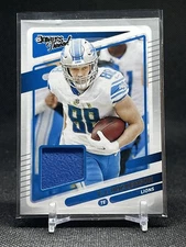 TJ HOCKENSON - 2021 Donruss - Threads Patch Relic #DT30 Lions Player Worn Jersey