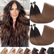Nano Beads Tip 100 Real Human Hair Extensions Nano Ring Microlink Loop Ombre 1G