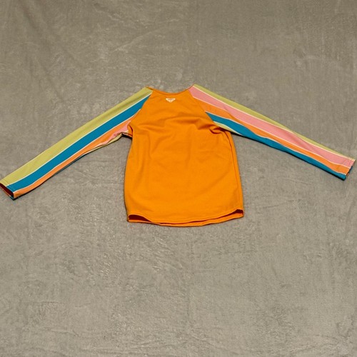 Roxy Rash Guard Size 4 Little Girl Colors Of The Sun UPF 50 Crew Neck TOP ONLY - Picture 9 of 10