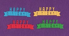 HAPPY BIRTHDAY  6 die cuts scrapbook cards