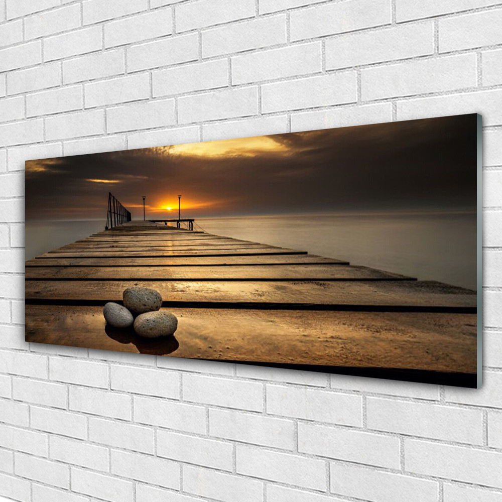 Impression sur verre panoramique 125x50 idéal pour agrandir un couloir moderne