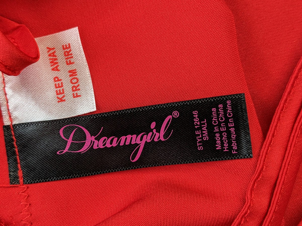Dreamgirl Tank Camisole Adjustable Straps Red Lace Trim Size Small NWOT View 3