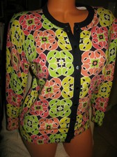 CROWN  IVY WOMEN'S L/S MEDIUM BUTTON FRONT CARDIGAN SWEATER MULTI COLORS FLORA