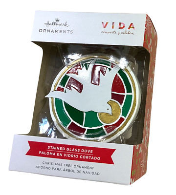 Hallmark Vida Stained Glass Dove Paloma Xmas Tree Ornament NIB | eBay