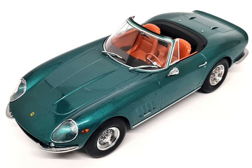 KK 1/18 Ferrari 275 GTB/4 NART Spyder Metallic Green Diecast Model Car - Picture 9 of 9