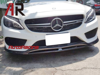 JPM Carbon Fiber Front Lip For 2015+ W205 C250 C300 C400 W/ AMG Sports Only 