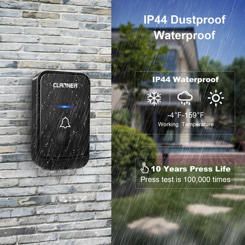 Wireless Door Bells Waterproof 300M Long Range AU Plug in Home Cordless Doorbell - Picture 8 of 13