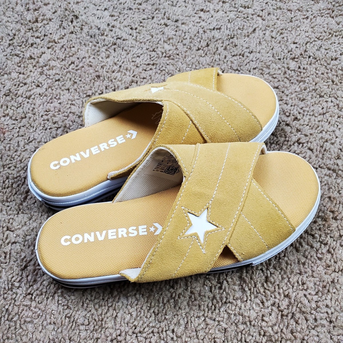 Converse One Star Sandals Women's 6 Suede Slip On Slides Shoes