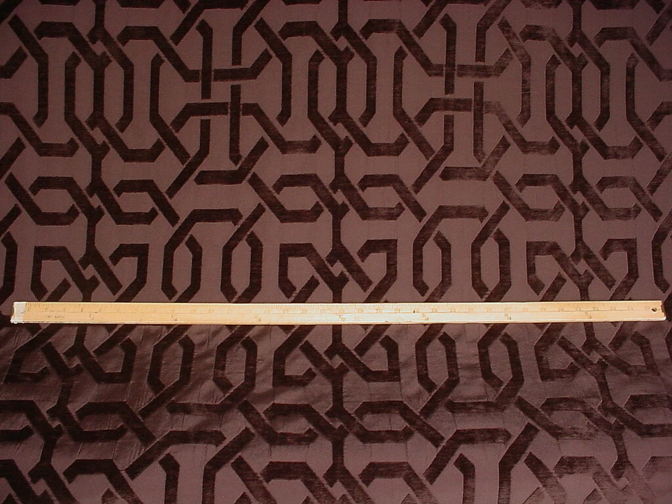 2 Scalamandre VW 00507244 Wexford Espresso Chenille Lattice Upholstery Fabric - Image 2 of 4