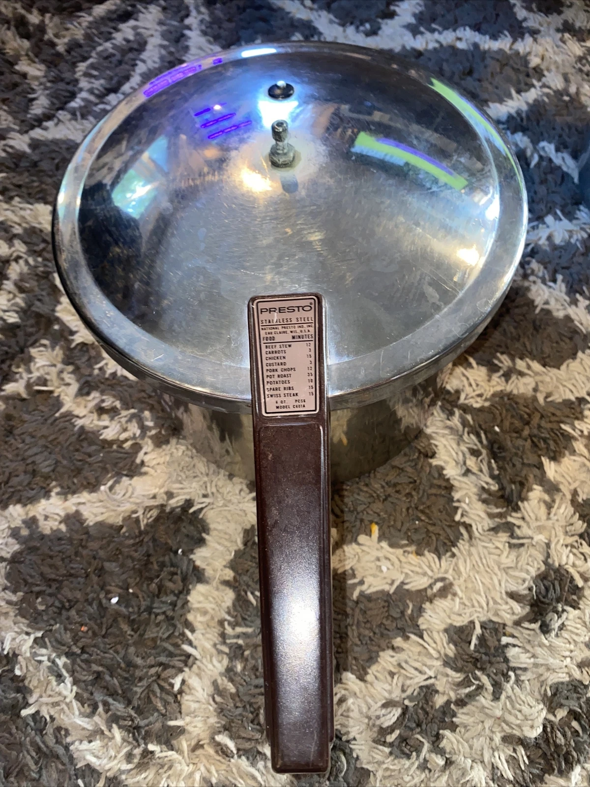 Presto 6 Quart Pressure Cooker Model C601A
