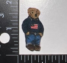 Polo Ralph Lauren custom Patriot Bear Iron-on patch 1 1/2  X 1  
