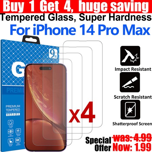 Tempered Glass Screen Protector For iPhone 14 13 12 11 Pro Max Mini XS X XR Plus - Picture 5 of 38
