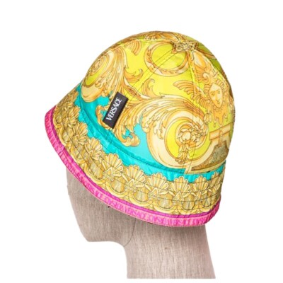 sz 57 NEW $625 VERSACE BAROCCO GODDESS Reversible La Greca  display picture 3