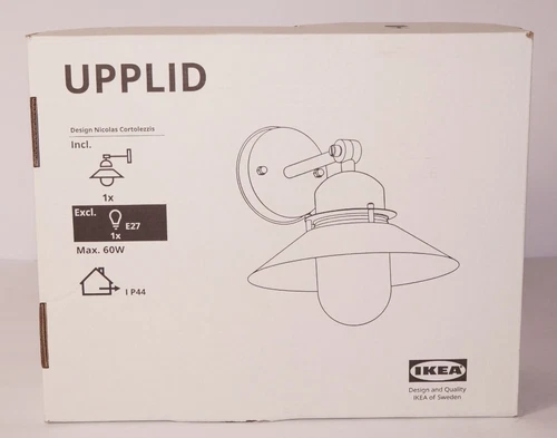UPPLID Wandleuchte für draußen schwarz IKEA IP44 MD-2412 Neu mit Rechnung