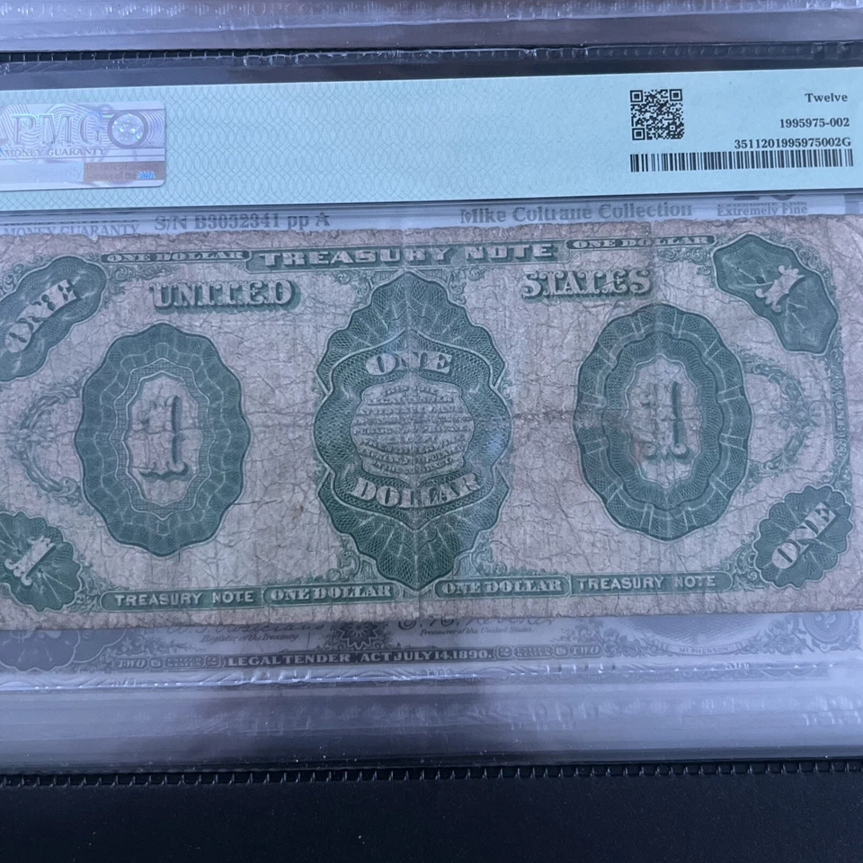 1891 $1 Treasury Note Fr#351  PMG-12  - Image 4 of 4