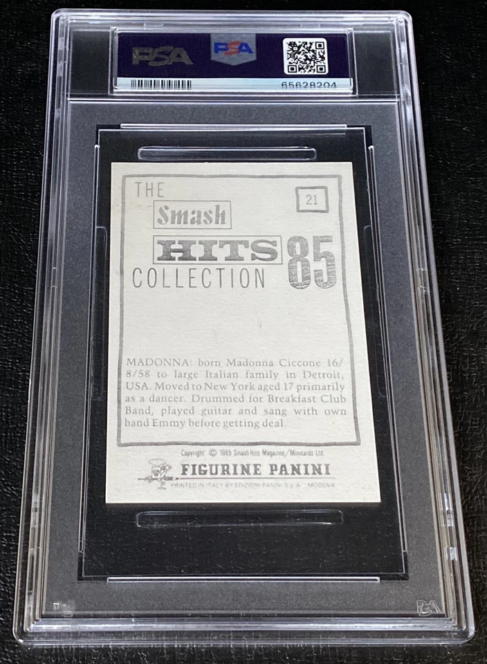 Madonna Rookie Card PSA 8 1985 Panini Smash Hits Collection Low Pop Music HOF 21 - Image 2 of 2