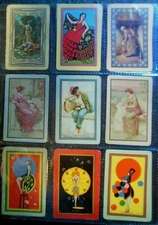 Euterpe-Erato-Mariano-Mutter-9 Antique & Deco Narrow Named Swap Playing Cards 