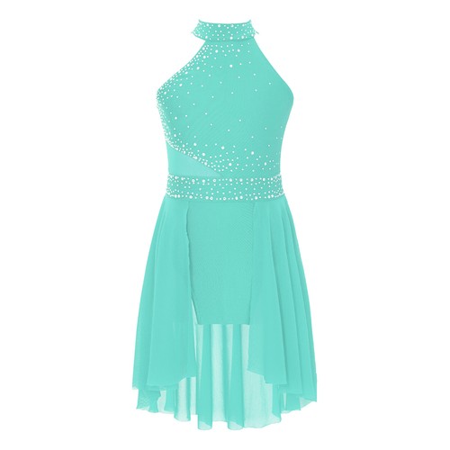 UK Kid Girls Rhinestones Ballet Leotard Dance Dress Lyrical Modern Dance Costume - Picture 35 of 95