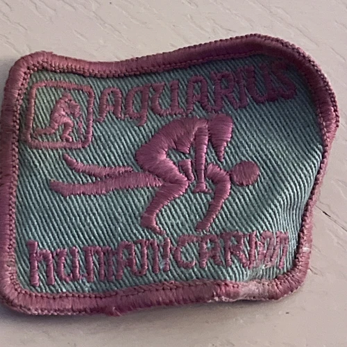 AQUARIUS ‘ZODIAC SEX POSITION’ SEW ON PATCH AQUARIOUS IS HUMANITARIAN ASTROLOGY