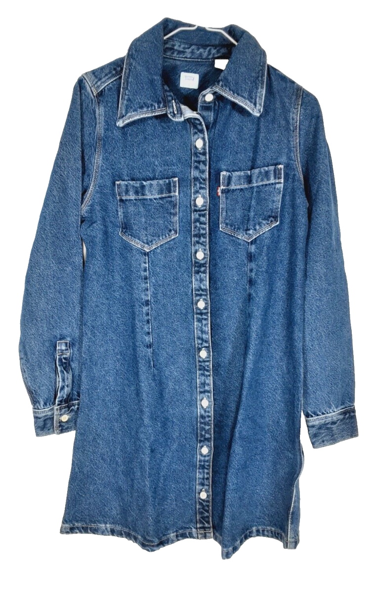 chinese dress ladies Lee Women's Legendary All Purpose Long Sleeve Denim Dress, Call Me Lee,  Small at Amazon Women's Clothing store main image 1