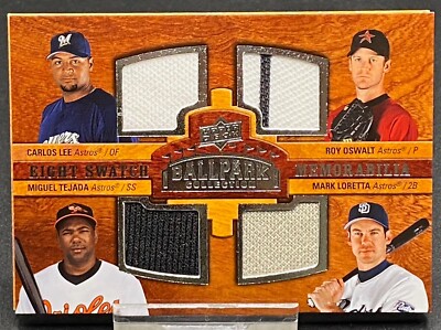 SK 2008 BALLPARK 8 SWATCH MEMORABILIA JOSH HAMILTON REDS MIGUEL TEJADA ORIOLES