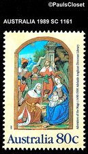 AUSTRALIA 1989 SC 1161 CHRISTMAS 1989 80&cent; MINT NEVER HINGED OG VERY FINE