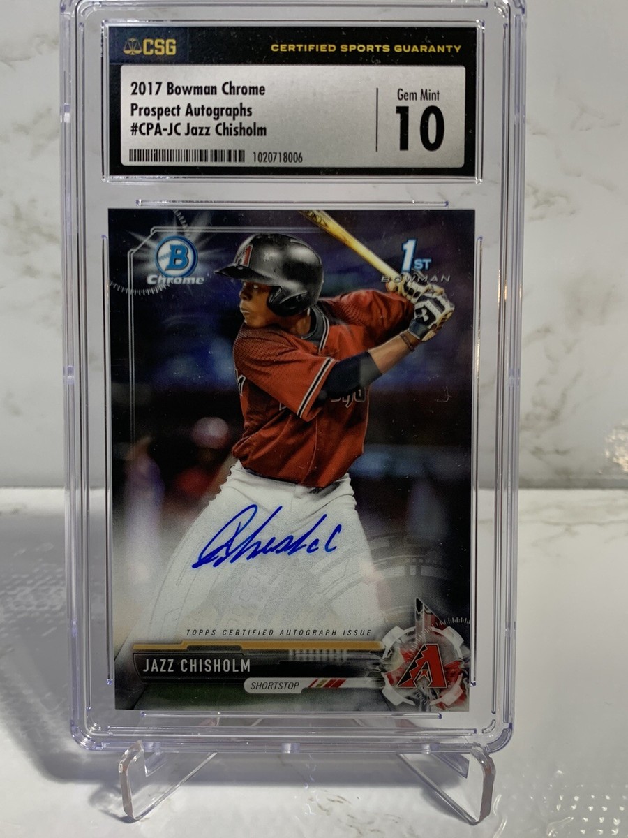 2017 Bowman Chrome Prospect Jazz Chisholm Auto CSG 10 with