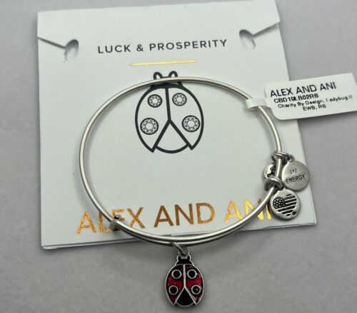 Alex and Ani Ladybug Charm Bracelet - Picture 1 of 2