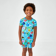Little Sleepies     Disney Finding Nemo Nemo  s Reef SS Shorts PJ Set Size 9/10