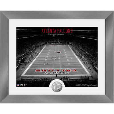 NFL Highland Mint Atlanta Falcons Art Deco Stadium Silver Coin Bild 40x33cm