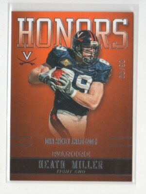 2016 Panini Collegiate Virginia Honors Silver Heath Miller /99 - Flat S/H