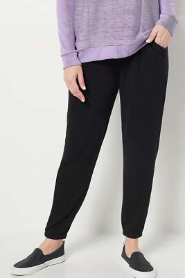 Cuddl Duds Ottoman Rib Jogger Pants Black