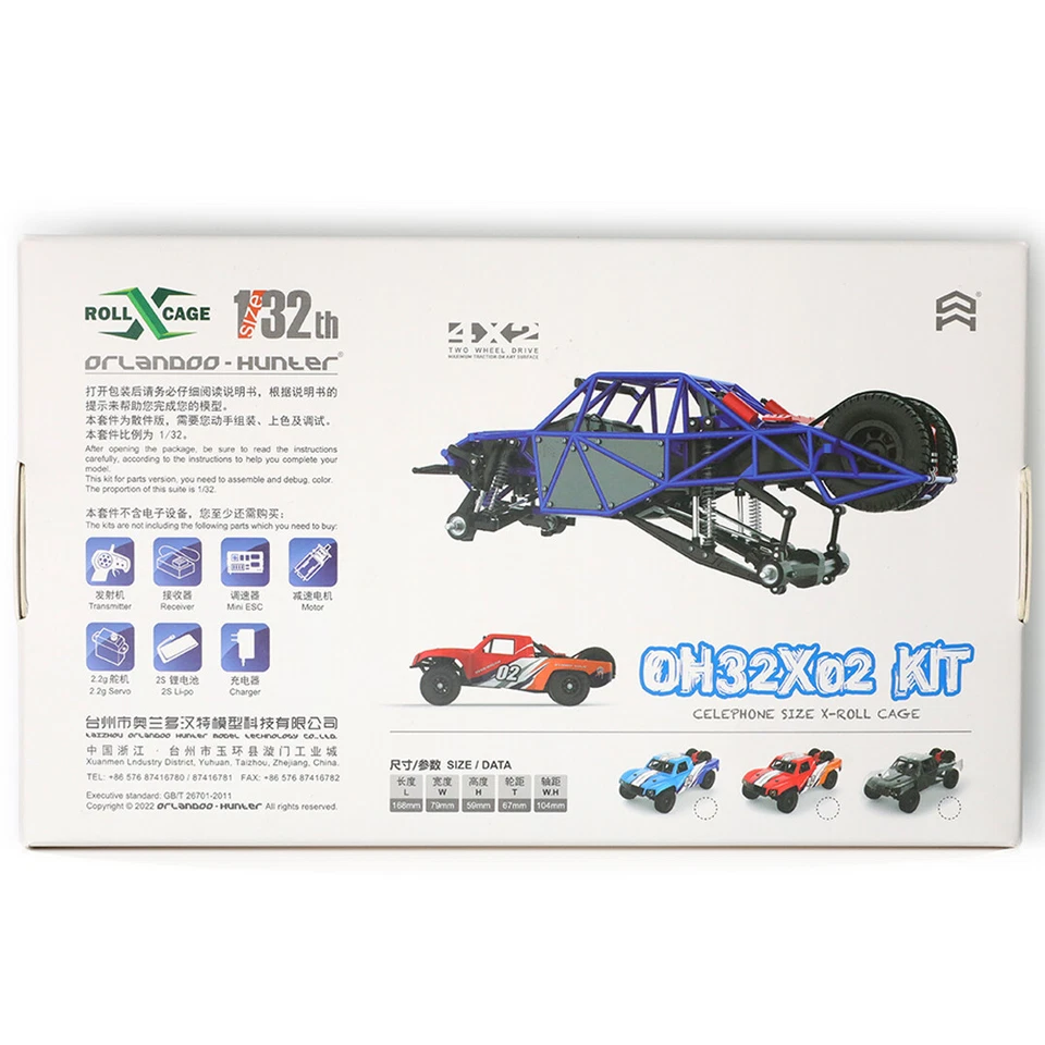 Orlandoo Hunter 1/32 RWD Micro Roll Cage Trophy Truck Kit Clear Body - Image 3 of 4