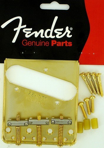 Chevalet Fender USA Telecaster 0990806200 gold vintage pour guitare electrique 7,7x8,4cm