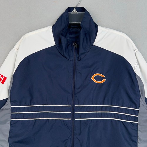 Chicago Bears Jacket Mens XL Blue Gray White Reebok Sports Illustrated NFL Team - Picture 2 of 21