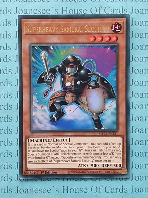 セキュリティ・セーフティ kazunori hamada MP24-EN231 Superheavy Samurai Security Ultra Rare Yu-Gi-Oh Card