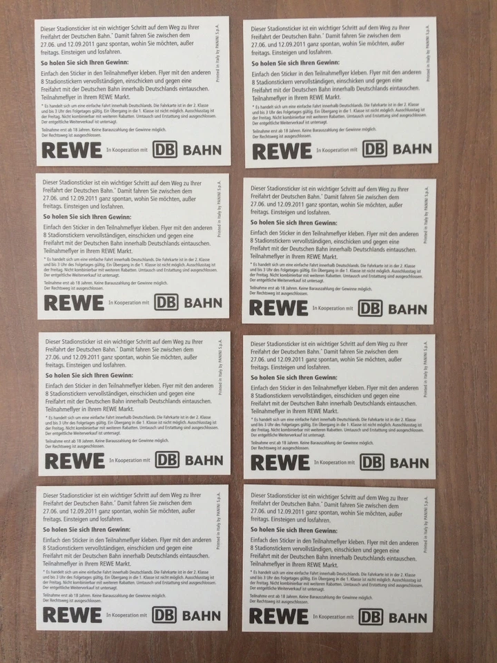 EXTRA STICKERS REWE WOMEN WORLD CUP GERMANY 2011 PANINI 8 STADION STADES 1-8 - Photo 2/2