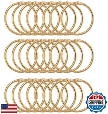 XMHF 2 Inch (30 Pack) Loose Leaf Binder Rings, Nickel Plated Steel Binder Rin