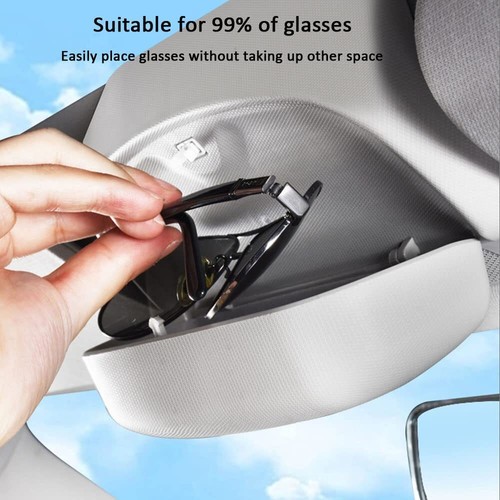 For Tesla Model Y 2020-2022 Sunglasses Case Glasses Holder Storage Box Organizer - Picture 7 of 11