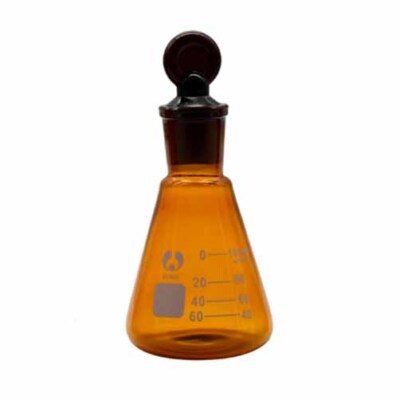 25-500ml Conical glassware Laboratory Bottles Chemistry Amber flask borosilicate