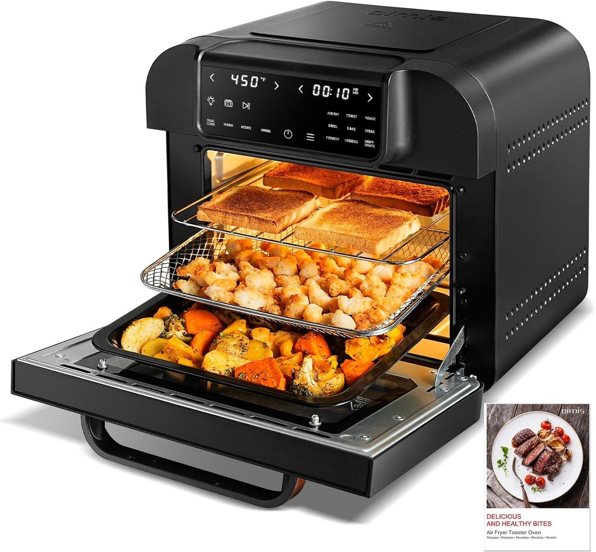 26 QT Extra Large Air Fryer, Convection Toaster Oven With French