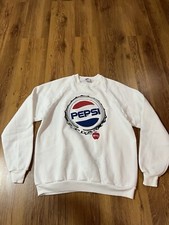 Vintage 80S Pepsi Crewneck Sweater, Few Spots On Sweater Cause Of Age. Size XL  